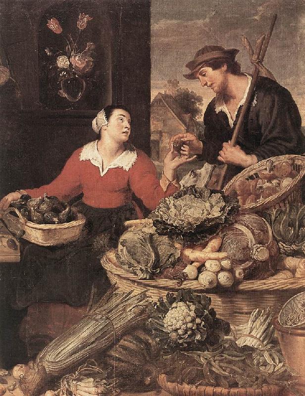 SNYDERS, Frans Fruit and Vegetable Stall (detail) ar China oil painting art